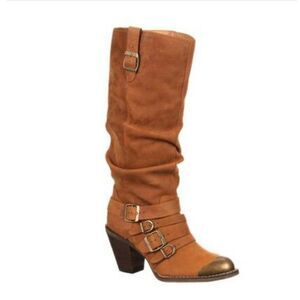 DURANGO City Strappy Buckle Slouch Western Boot  Camel Size 7.5 M